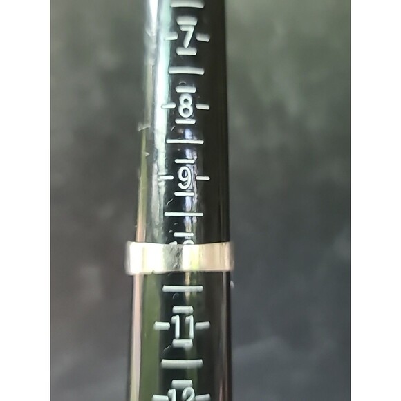 950 Silver Purple Plastic Beaded Cha Cha Ring Vintage, SIZE US 10 - Picture 9 of 10